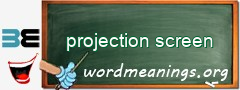 WordMeaning blackboard for projection screen